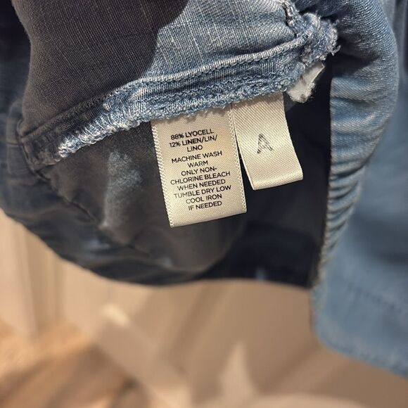 Lou & Grey lyocell & linen blend denim dress with pockets SZ large - Picture 6 of 8